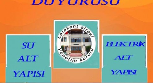 Lalekent Sitesi Yönetim Duyurusu